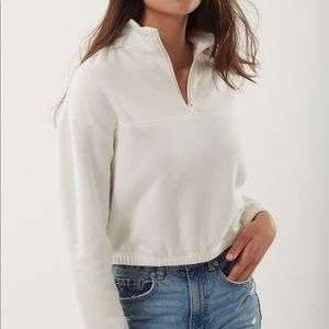 Garage 1/4 Zip Cropped Crew Neck
